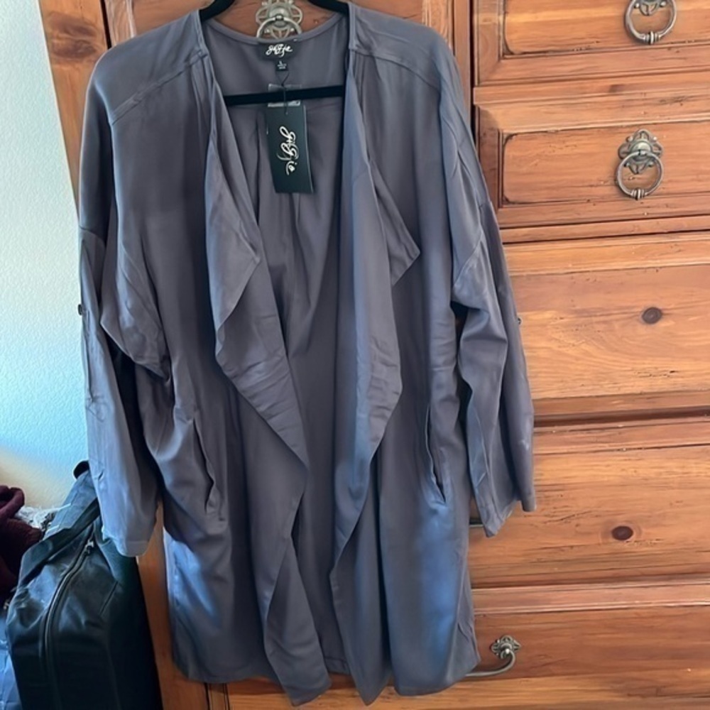 GiGio Women’s Blue Coat Cardigan Sizes Small And Large NWT